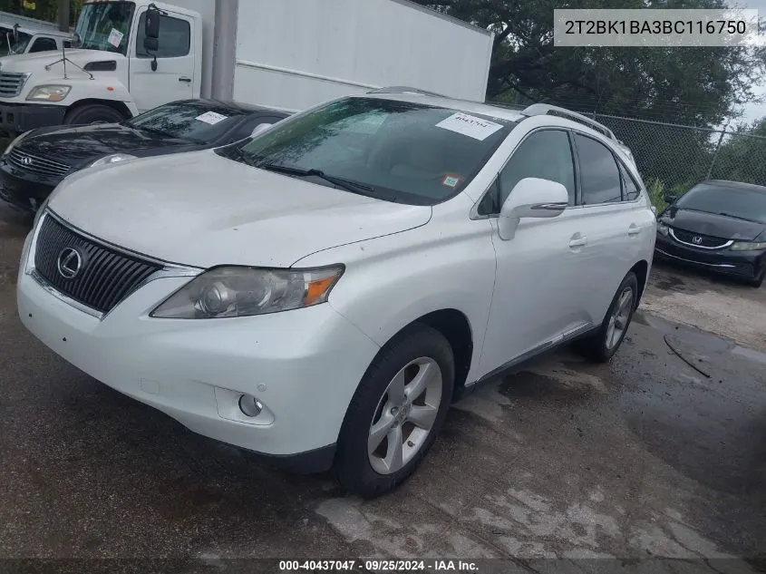 2T2BK1BA3BC116750 2011 Lexus Rx 350