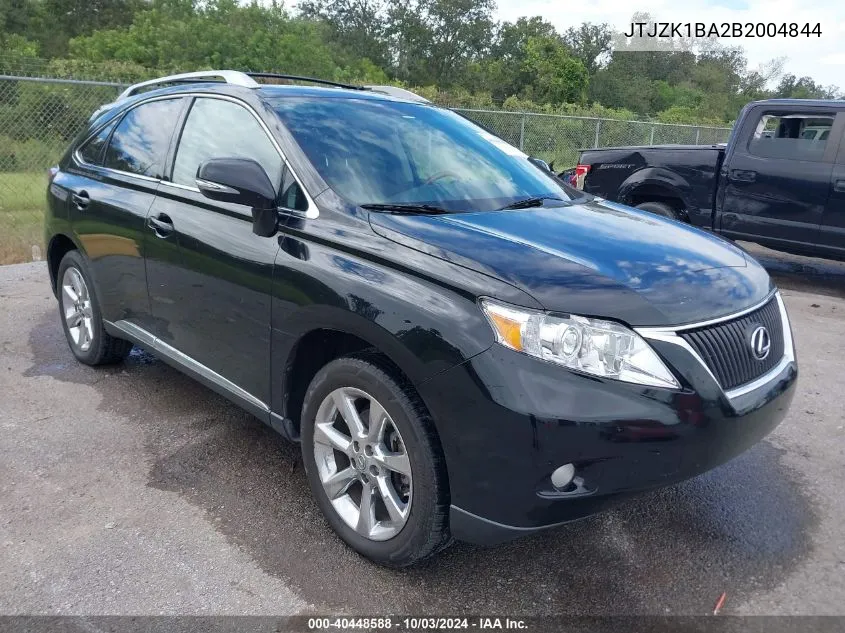 2011 Lexus Rx 350 VIN: JTJZK1BA2B2004844 Lot: 40448588