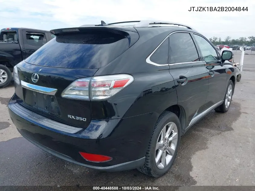 2011 Lexus Rx 350 VIN: JTJZK1BA2B2004844 Lot: 40448588