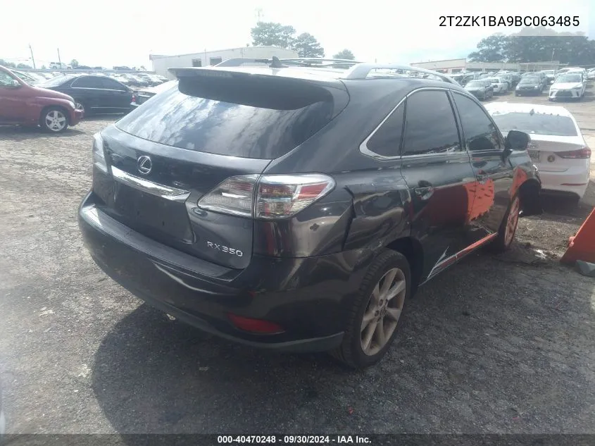 2T2ZK1BA9BC063485 2011 Lexus Rx 350