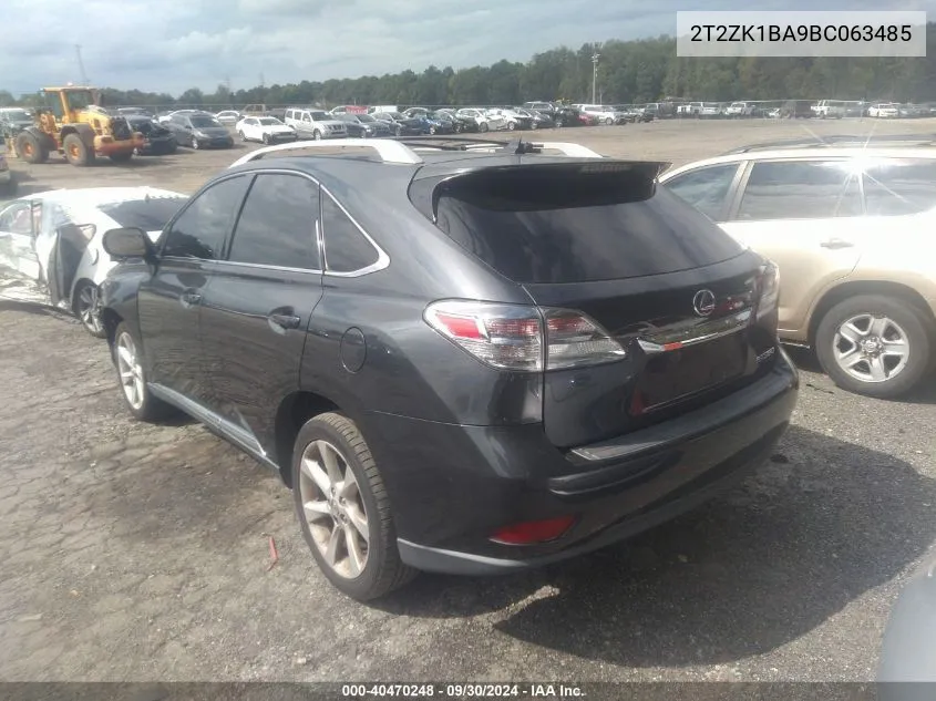 2T2ZK1BA9BC063485 2011 Lexus Rx 350