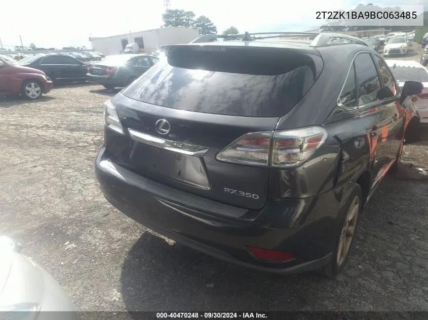 2T2ZK1BA9BC063485 2011 Lexus Rx 350