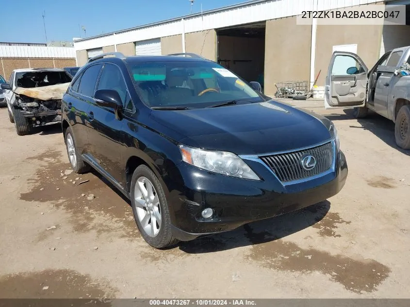 2T2ZK1BA2BA2BC047 2011 Lexus Rx 350