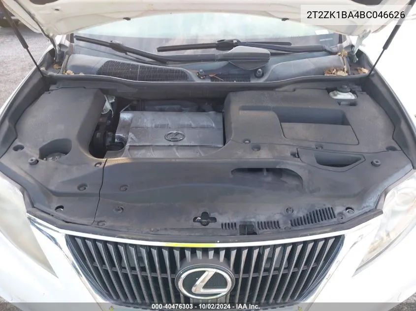 2T2ZK1BA4BC046626 2011 Lexus Rx 350