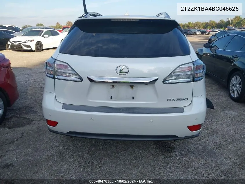 2T2ZK1BA4BC046626 2011 Lexus Rx 350