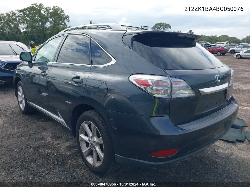 2011 Lexus Rx 350 VIN: 2T2ZK1BA4BC050076 Lot: 40476956