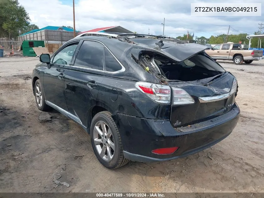 2T2ZK1BA9BC049215 2011 Lexus Rx 350