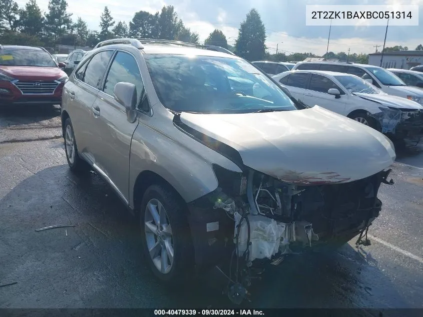 2T2ZK1BAXBC051314 2011 Lexus Rx 350