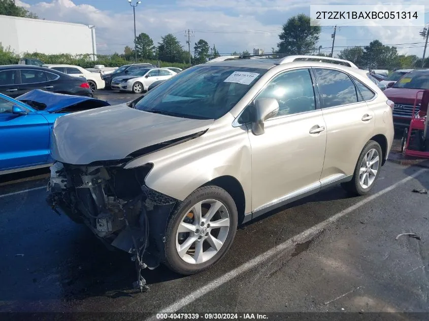 2T2ZK1BAXBC051314 2011 Lexus Rx 350