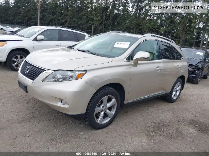 2T2BK1BA9BC110029 2011 Lexus Rx 350