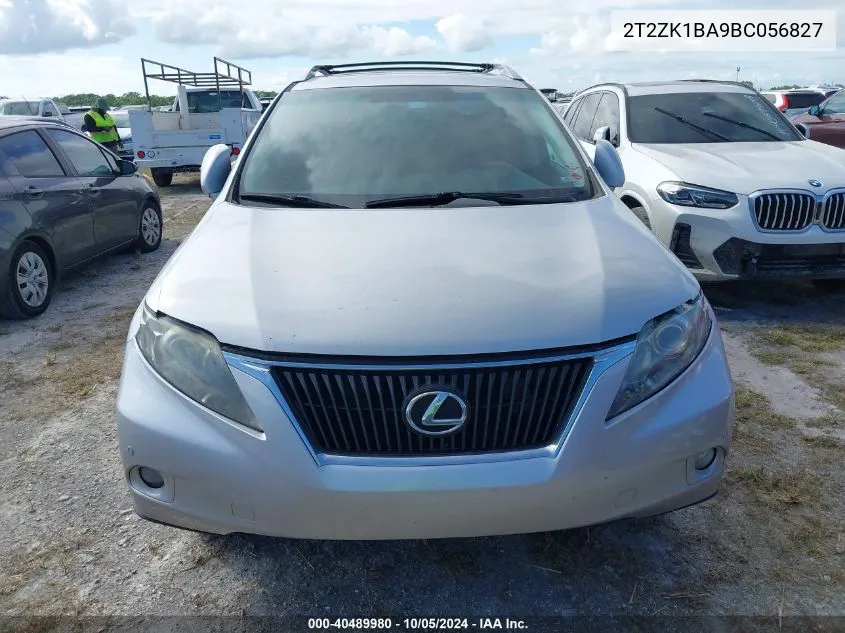 2011 Lexus Rx 350 VIN: 2T2ZK1BA9BC056827 Lot: 40489980