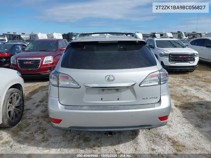 2011 Lexus Rx 350 VIN: 2T2ZK1BA9BC056827 Lot: 40489980