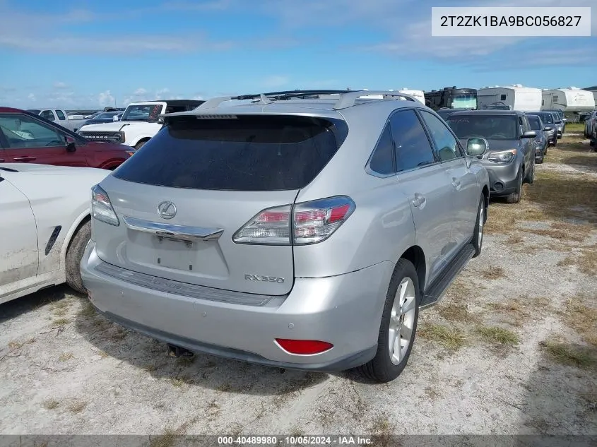 2011 Lexus Rx 350 VIN: 2T2ZK1BA9BC056827 Lot: 40489980