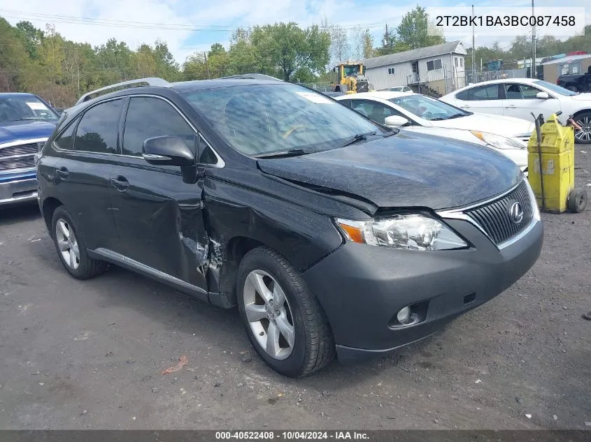 2T2BK1BA3BC087458 2011 Lexus Rx 350