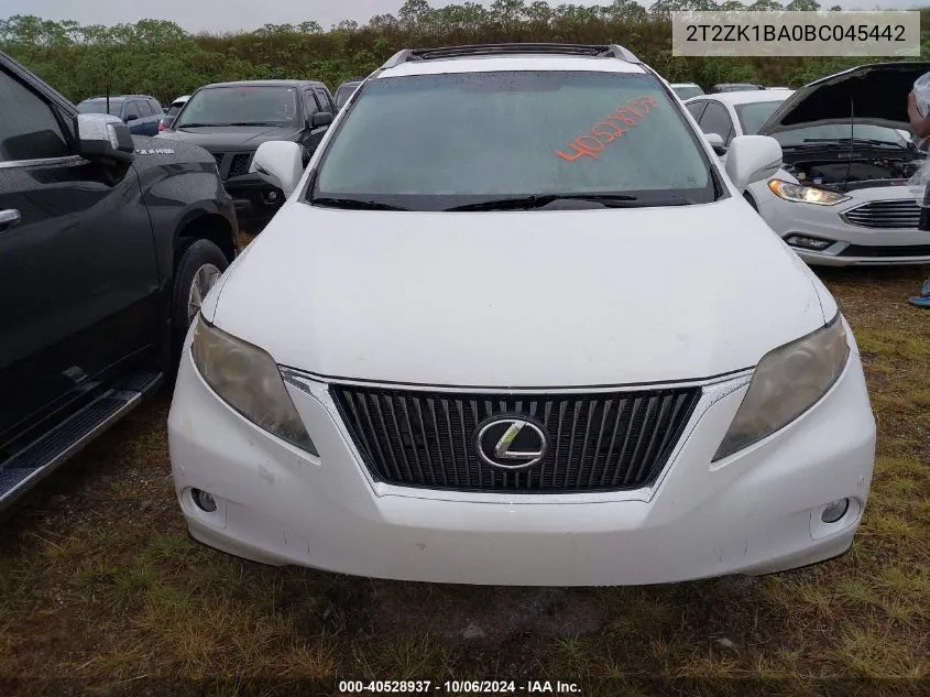 2011 Lexus Rx 350 VIN: 2T2ZK1BA0BC045442 Lot: 40528937