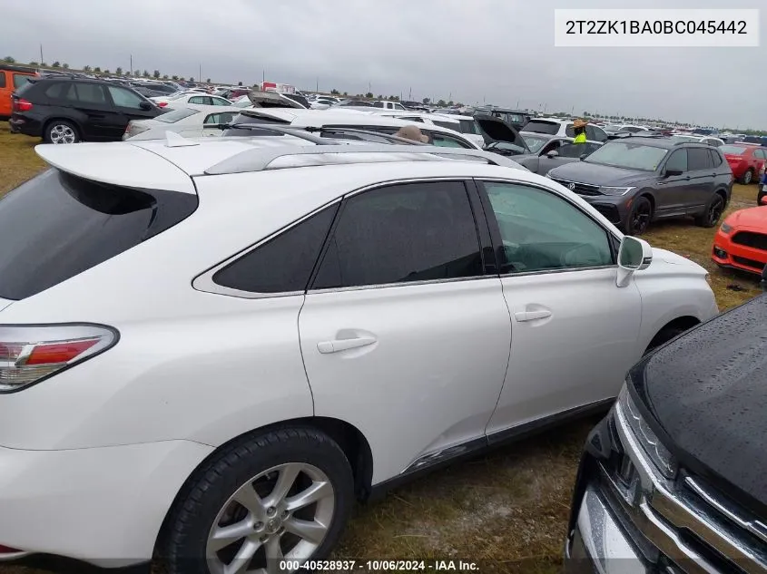 2011 Lexus Rx 350 VIN: 2T2ZK1BA0BC045442 Lot: 40528937