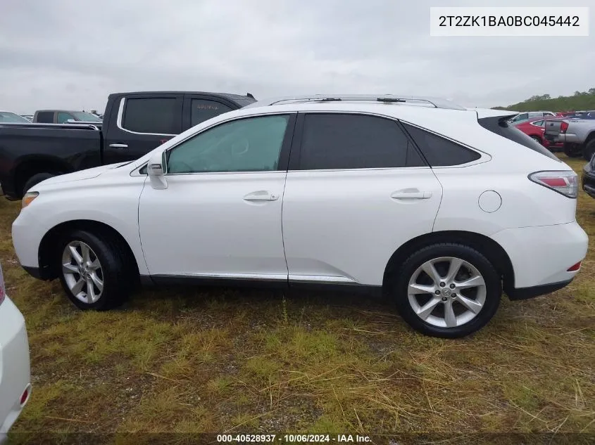 2011 Lexus Rx 350 VIN: 2T2ZK1BA0BC045442 Lot: 40528937