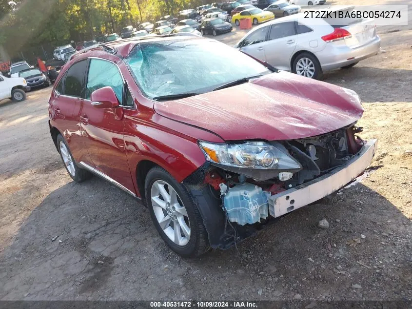 2011 Lexus Rx 350 VIN: 2T2ZK1BA6BC054274 Lot: 40531472