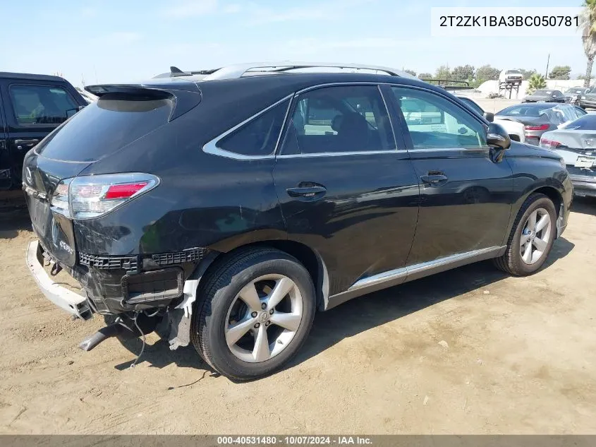 2011 Lexus Rx 350 VIN: 2T2ZK1BA3BC050781 Lot: 40531480