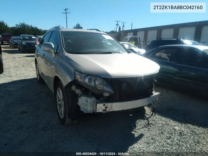 2011 Lexus Rx 350 VIN: 2T2ZK1BA8BC042160 Lot: 40534420