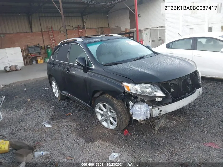 2T2BK1BA0BC087417 2011 Lexus Rx 350