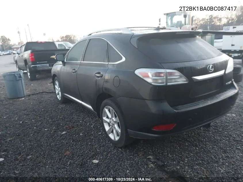 2T2BK1BA0BC087417 2011 Lexus Rx 350