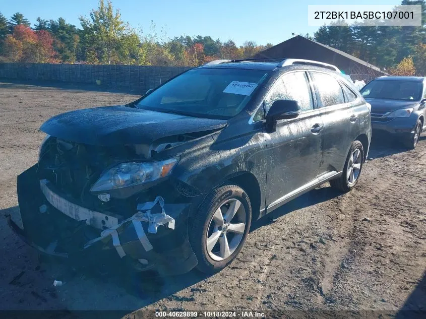 2011 Lexus Rx 350 VIN: 2T2BK1BA5BC107001 Lot: 40629899