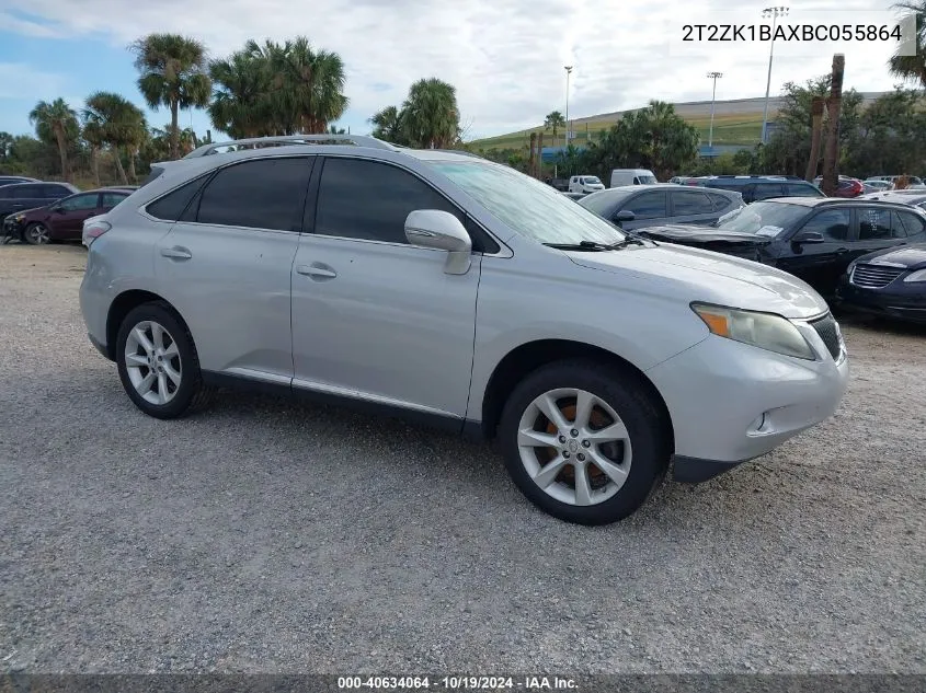 2011 Lexus Rx 350 VIN: 2T2ZK1BAXBC055864 Lot: 40634064