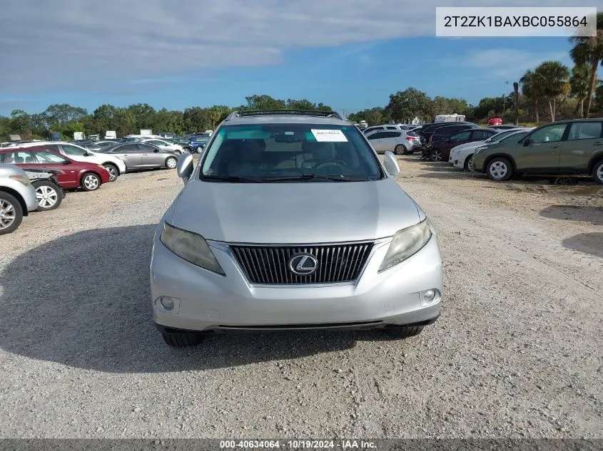 2011 Lexus Rx 350 VIN: 2T2ZK1BAXBC055864 Lot: 40634064