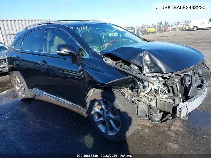 2011 Lexus Rx 350 VIN: JTJBK1BA6B2433230 Lot: 40658839