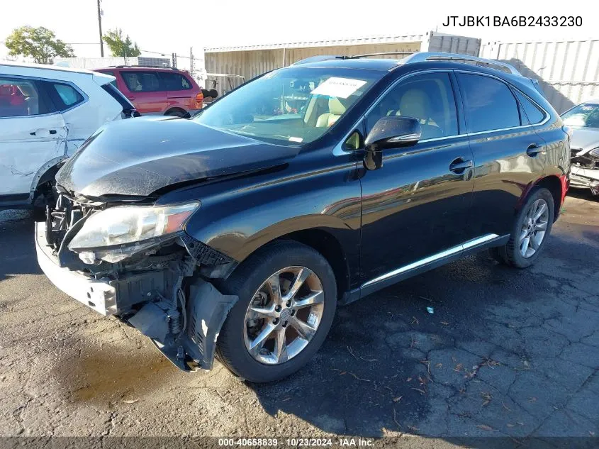 2011 Lexus Rx 350 VIN: JTJBK1BA6B2433230 Lot: 40658839