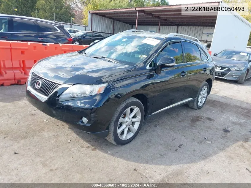 2011 Lexus Rx 350 VIN: 2T2ZK1BA8BC050498 Lot: 40660603