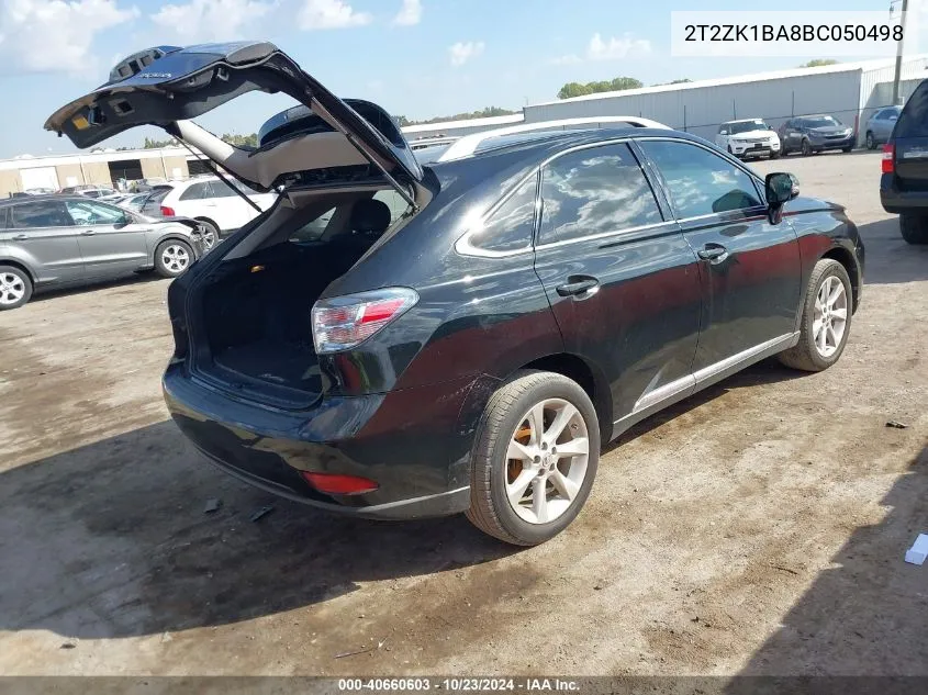 2011 Lexus Rx 350 VIN: 2T2ZK1BA8BC050498 Lot: 40660603