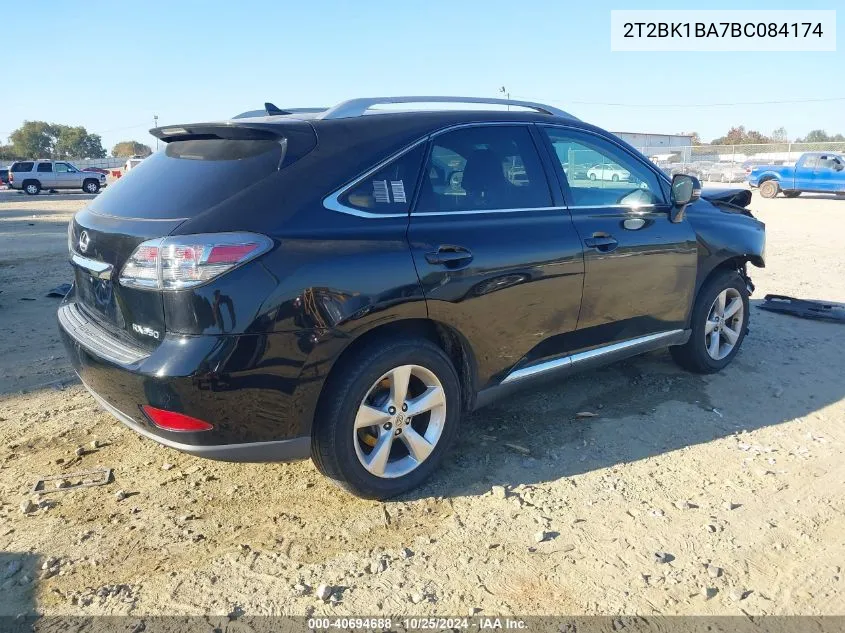 2011 Lexus Rx 350 VIN: 2T2BK1BA7BC084174 Lot: 40694688