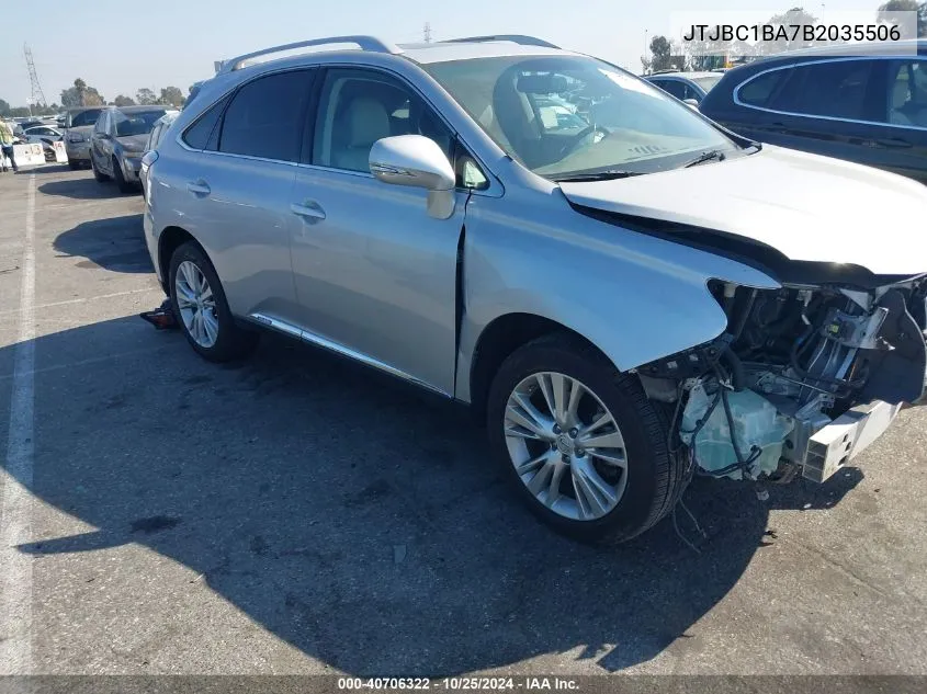 2011 Lexus Rx 450 VIN: JTJBC1BA7B2035506 Lot: 40706322