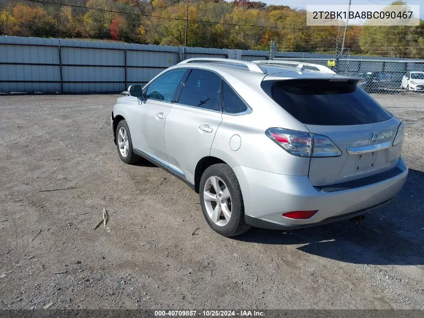 2011 Lexus Rx 350 VIN: 2T2BK1BA8BC090467 Lot: 40709857