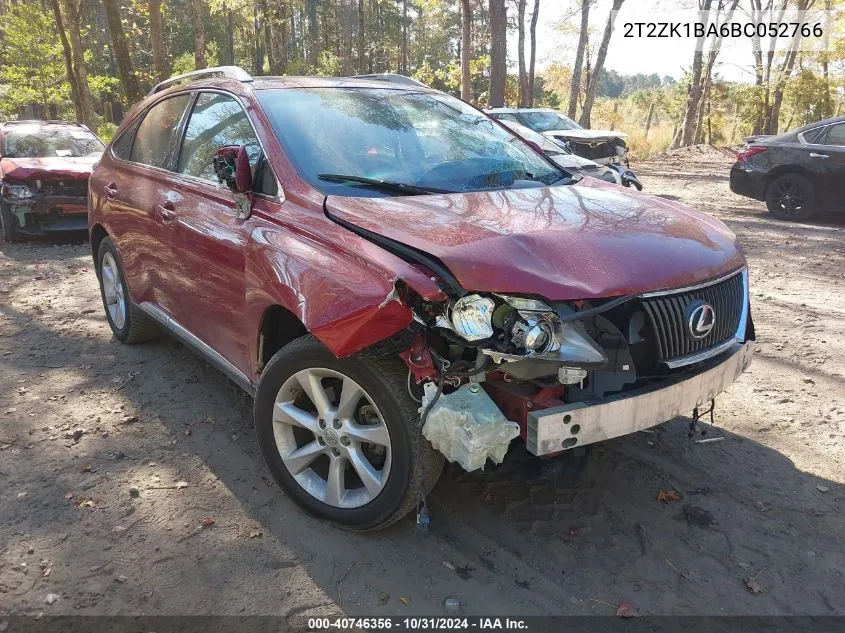 2011 Lexus Rx 350 VIN: 2T2ZK1BA6BC052766 Lot: 40746356