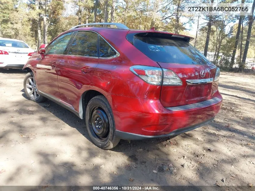 2011 Lexus Rx 350 VIN: 2T2ZK1BA6BC052766 Lot: 40746356