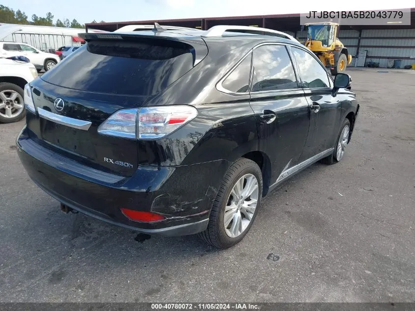 2011 Lexus Rx 450H VIN: JTJBC1BA5B2043779 Lot: 40780072