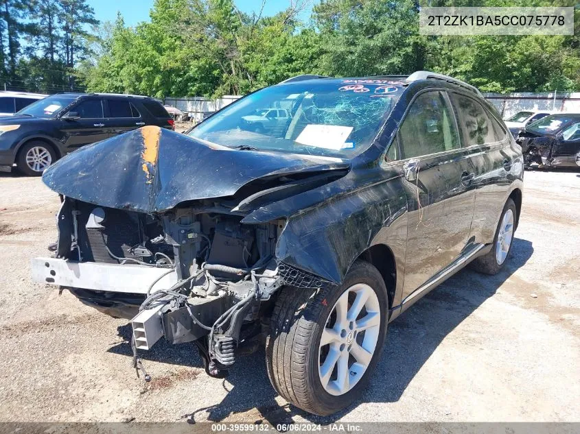 2T2ZK1BA5CC075778 2012 Lexus Rx 350