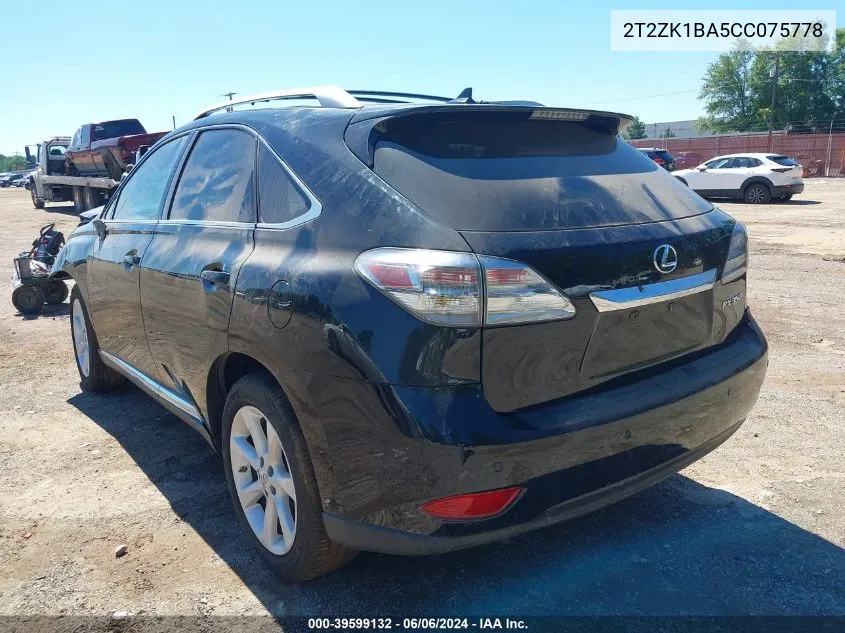 2T2ZK1BA5CC075778 2012 Lexus Rx 350