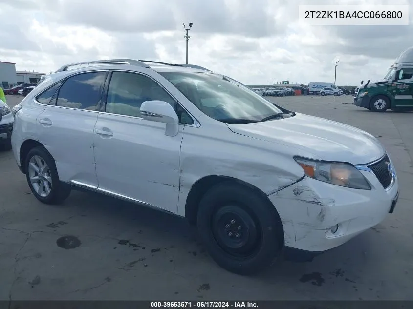 2T2ZK1BA4CC066800 2012 Lexus Rx 350