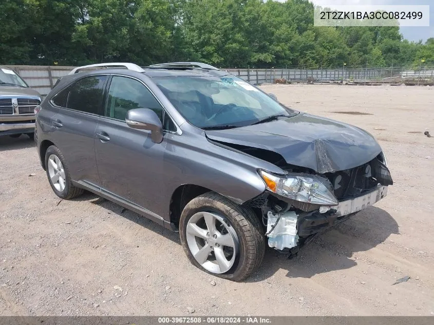 2012 Lexus Rx 350 VIN: 2T2ZK1BA3CC082499 Lot: 39672508