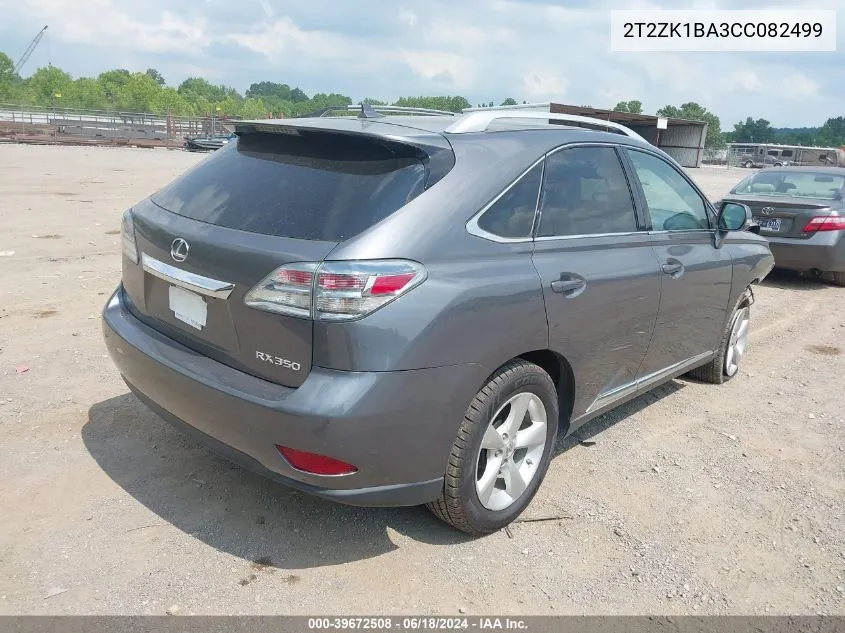 2T2ZK1BA3CC082499 2012 Lexus Rx 350