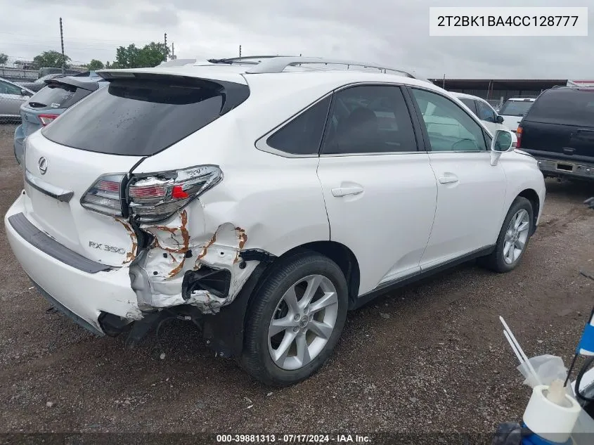 2T2BK1BA4CC128777 2012 Lexus Rx 350