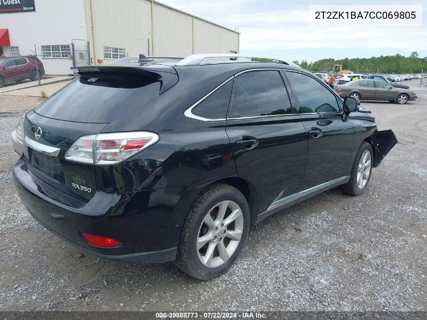 2012 Lexus Rx 350 VIN: 2T2ZK1BA7CC069805 Lot: 39888773