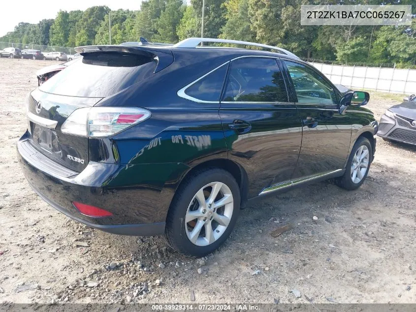 2012 Lexus Rx 350 VIN: 2T2ZK1BA7CC065267 Lot: 39929314