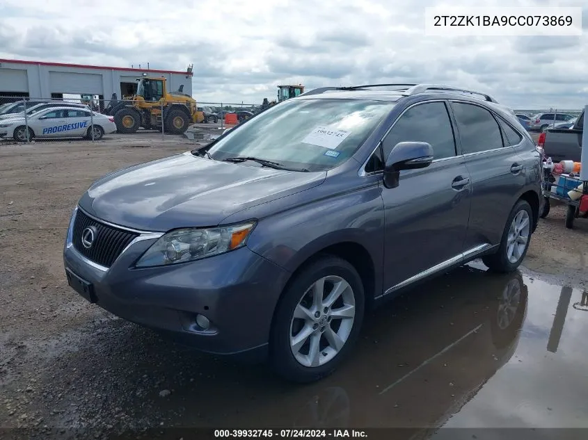 2012 Lexus Rx 350 VIN: 2T2ZK1BA9CC073869 Lot: 39932745