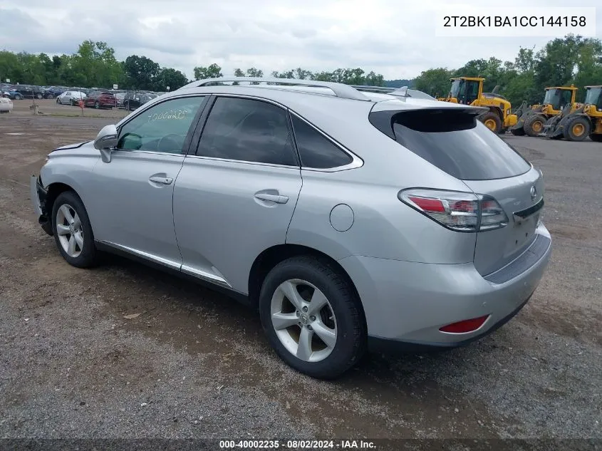 2T2BK1BA1CC144158 2012 Lexus Rx 350