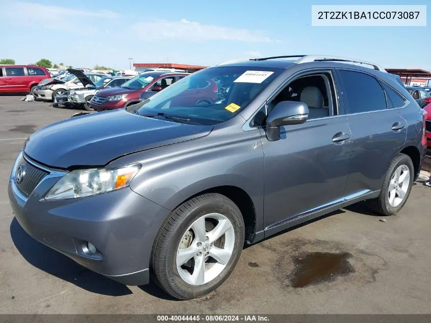 2012 Lexus Rx 350 VIN: 2T2ZK1BA1CC073087 Lot: 40044445